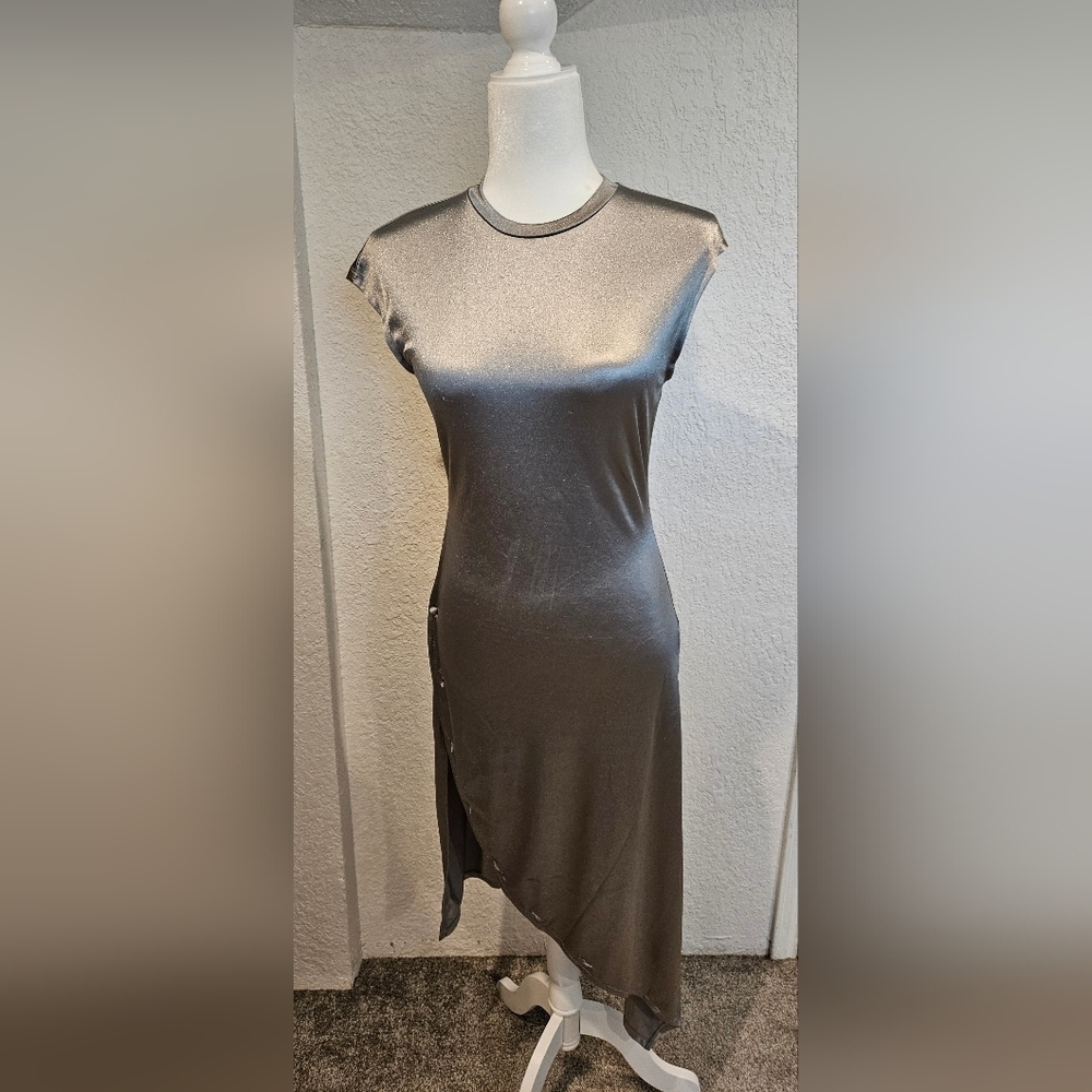 Rivir Silver Body Con Futuristic Dress Size Small Anime Cosplay